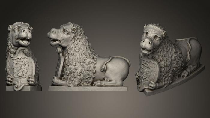 Figurines lions tigers sphinxes (STKL_0066) 3D model for CNC machine